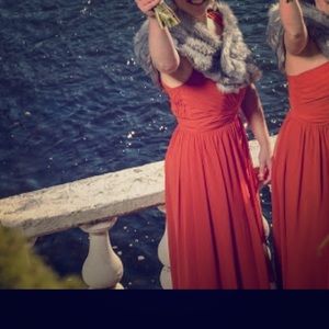 Burnt Orange Dress, great for fall weddings!